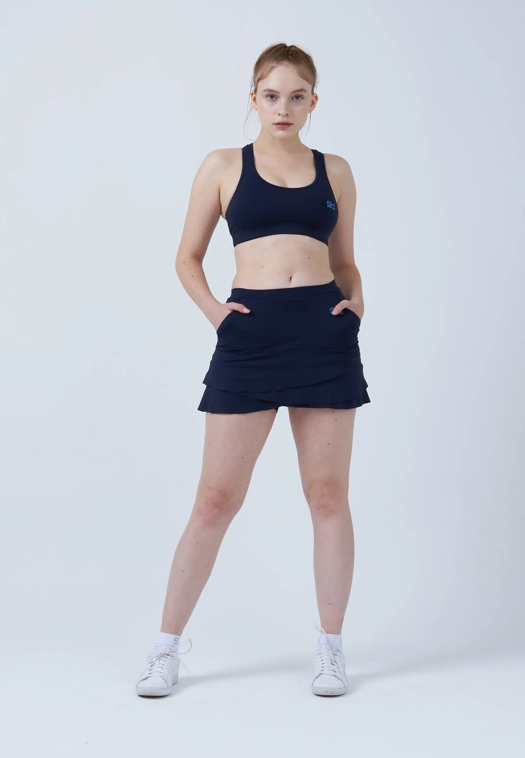 Tulip Tennis Skort with pockets, navy blue Reinforced Pockets Seamless Finish