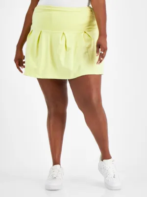 Women's Trendy Plus Size Tennis Skort,Yellow Local Artisan