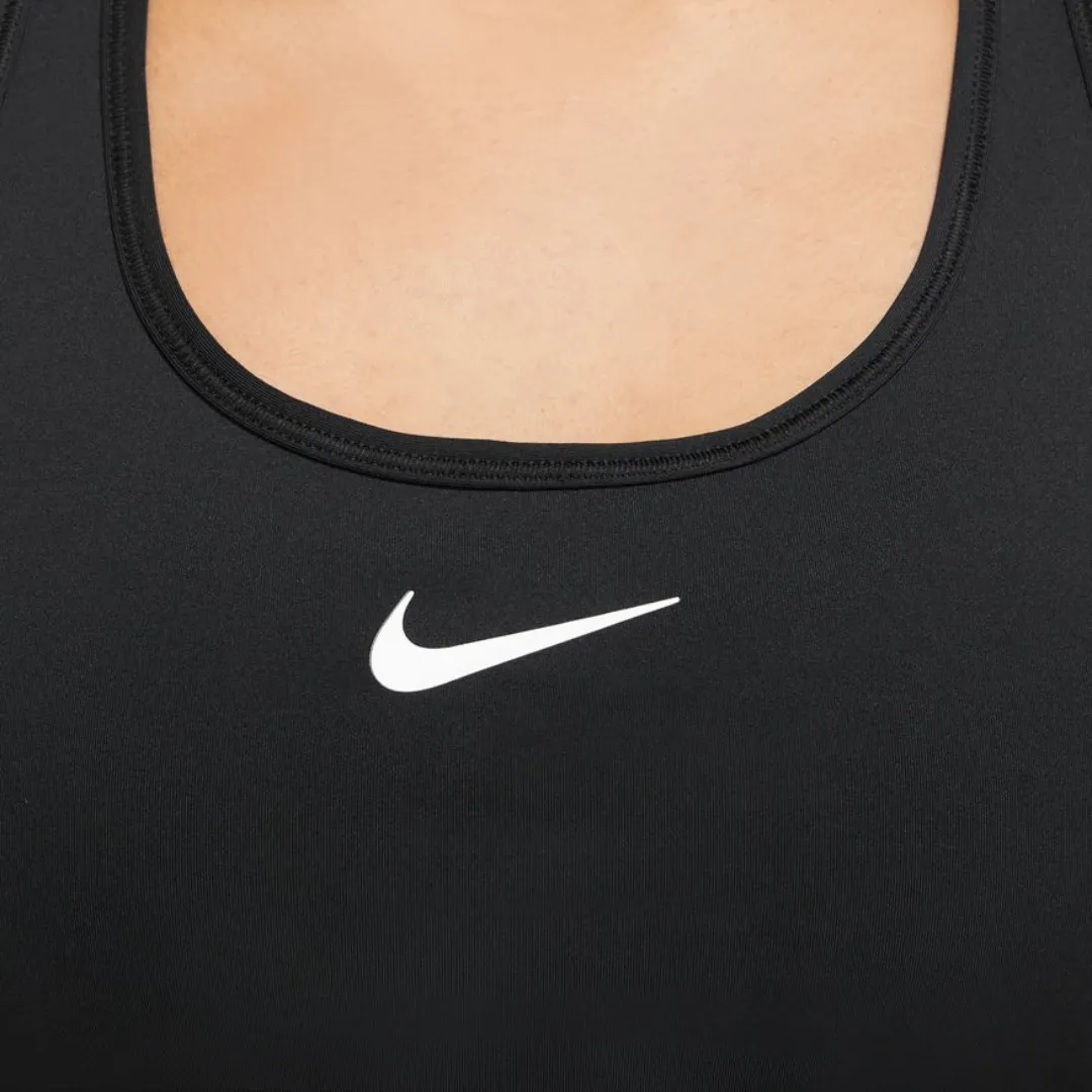 Neutral Snag Free Fabric Nike Swoosh Medium Support Women's Padded Sports Bra - White/Stone Mauve/Black