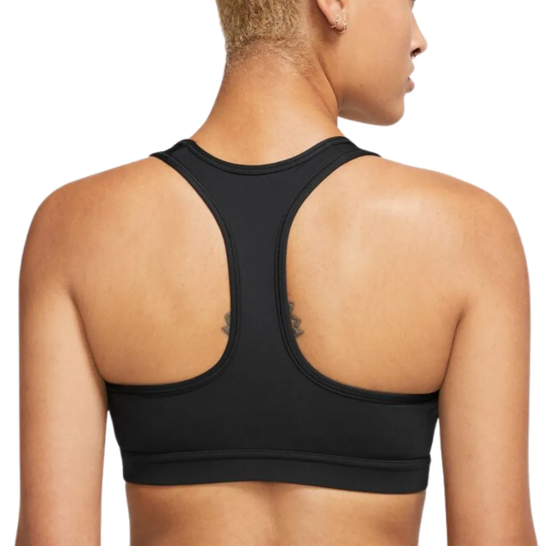 Nike Swoosh Medium Support Women's Padded Sports Bra - White/Stone Mauve/Black slim fit Sleeveless