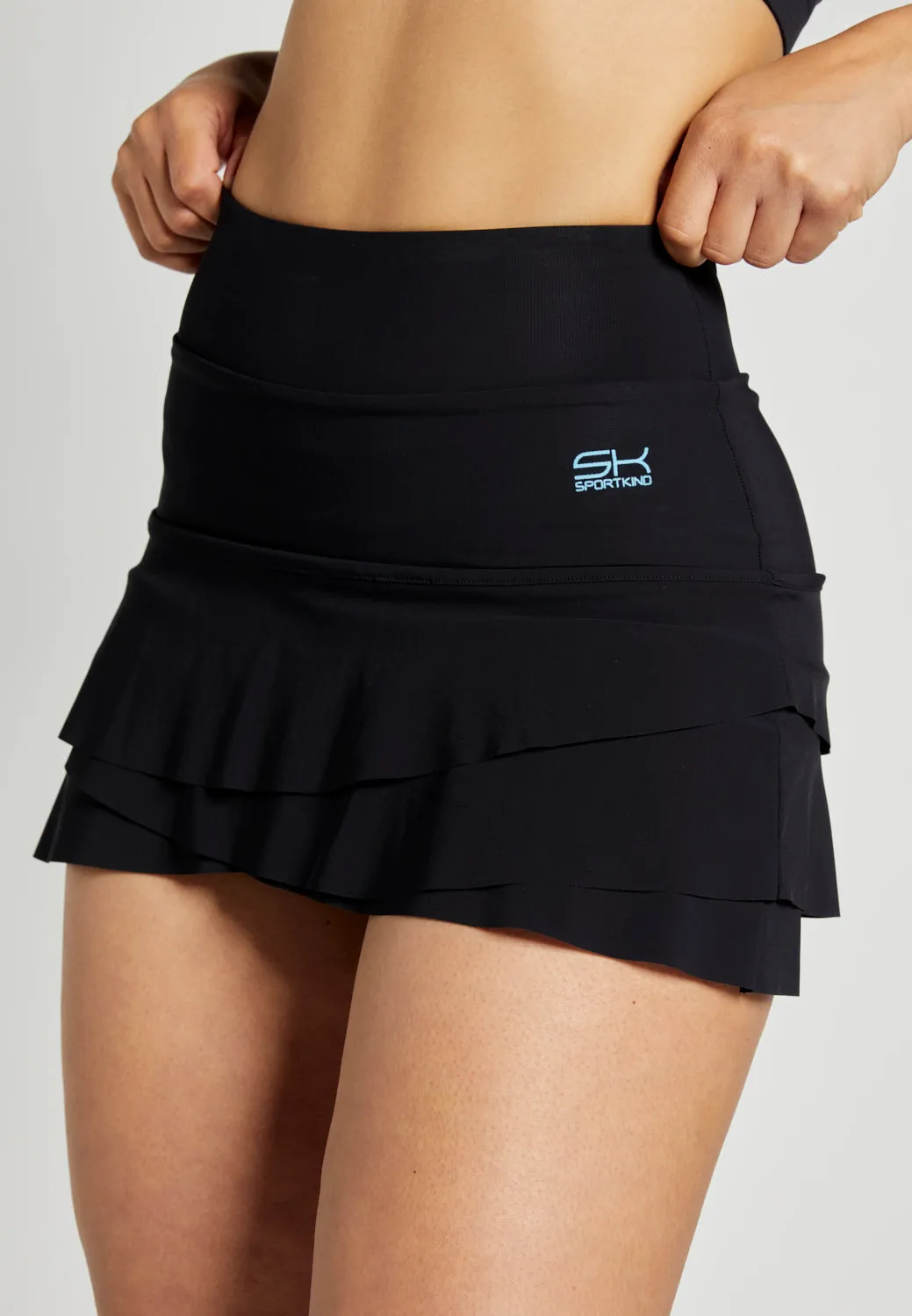 Versatile Outfit Collaboration Piece Tulip Light Tennis skirt / skort, black