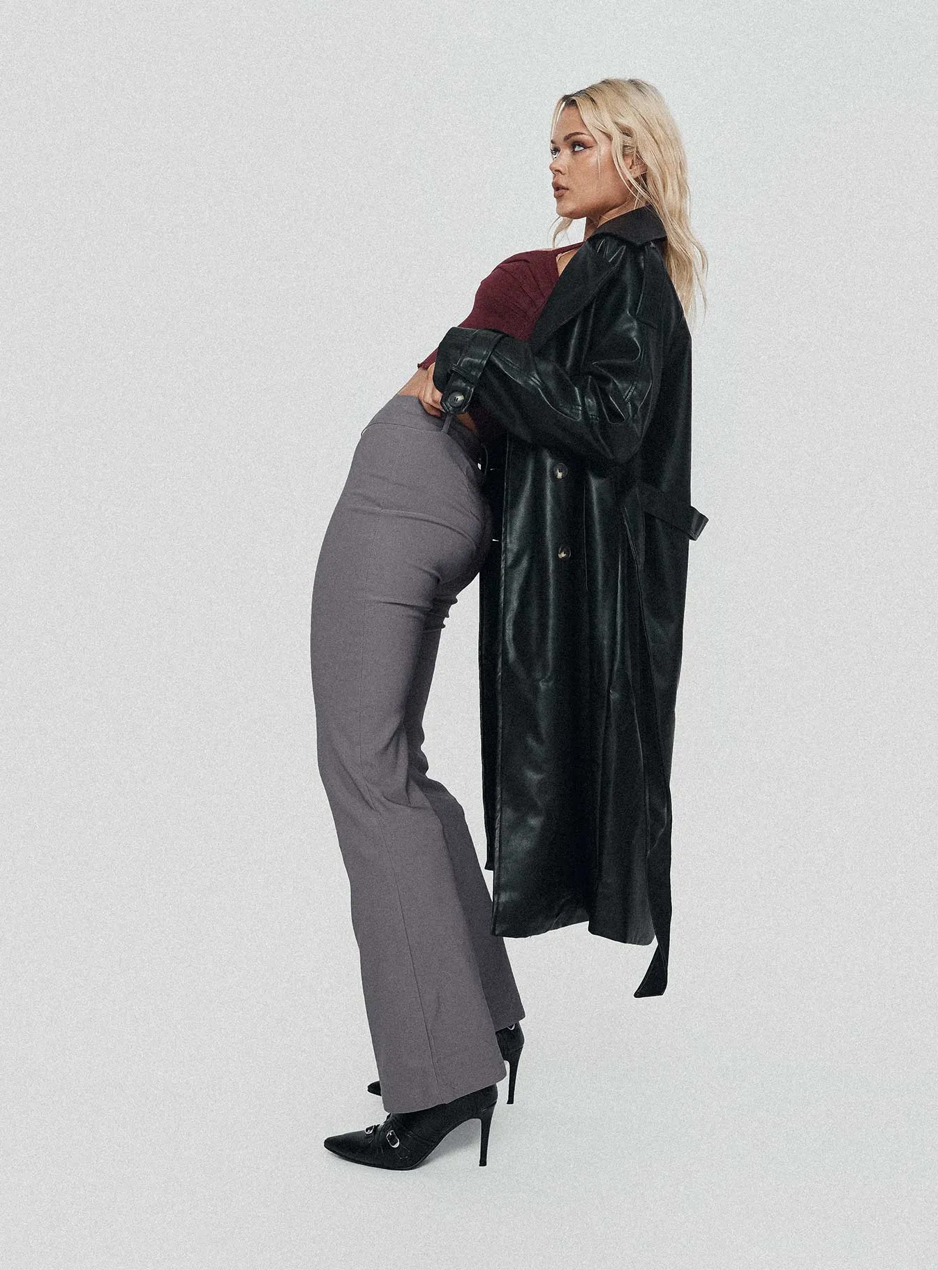 Kinkirk Flared Pants Grey Core Utility clean design