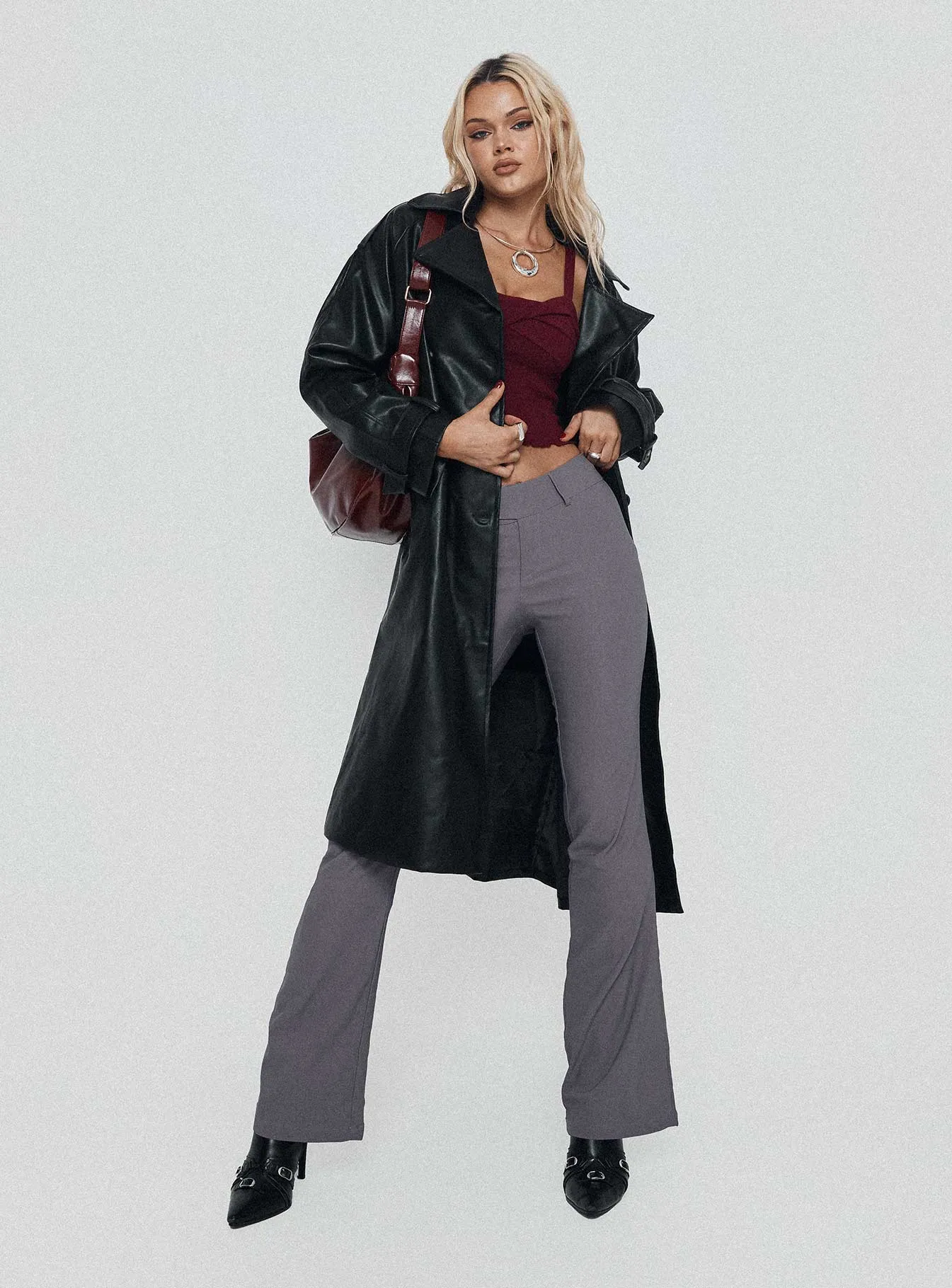 Sporty Appeal Everyday Ease Kinkirk Flared Pants Grey