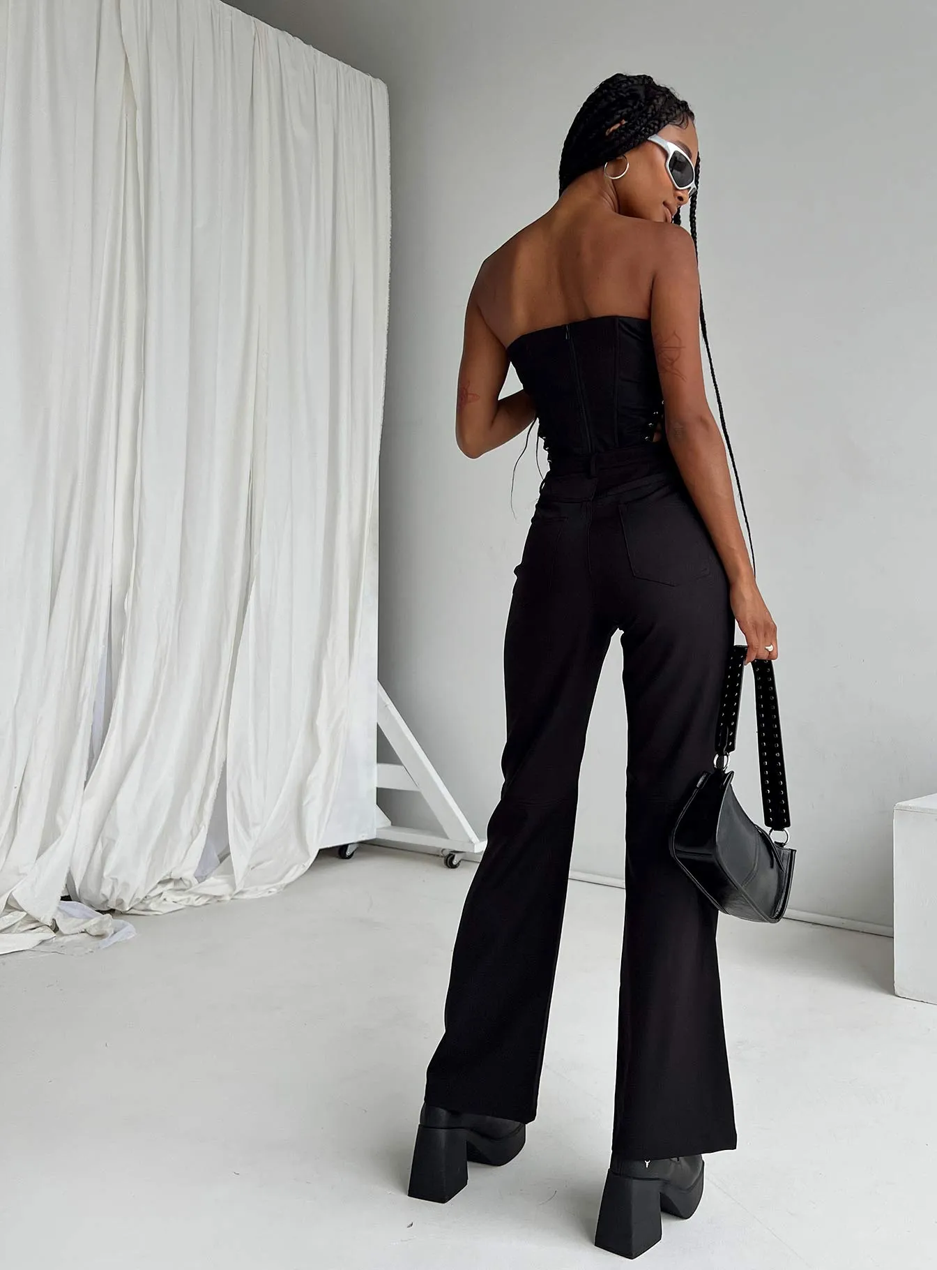 Lulu Pants Black Heat Dissipating Sport Flex