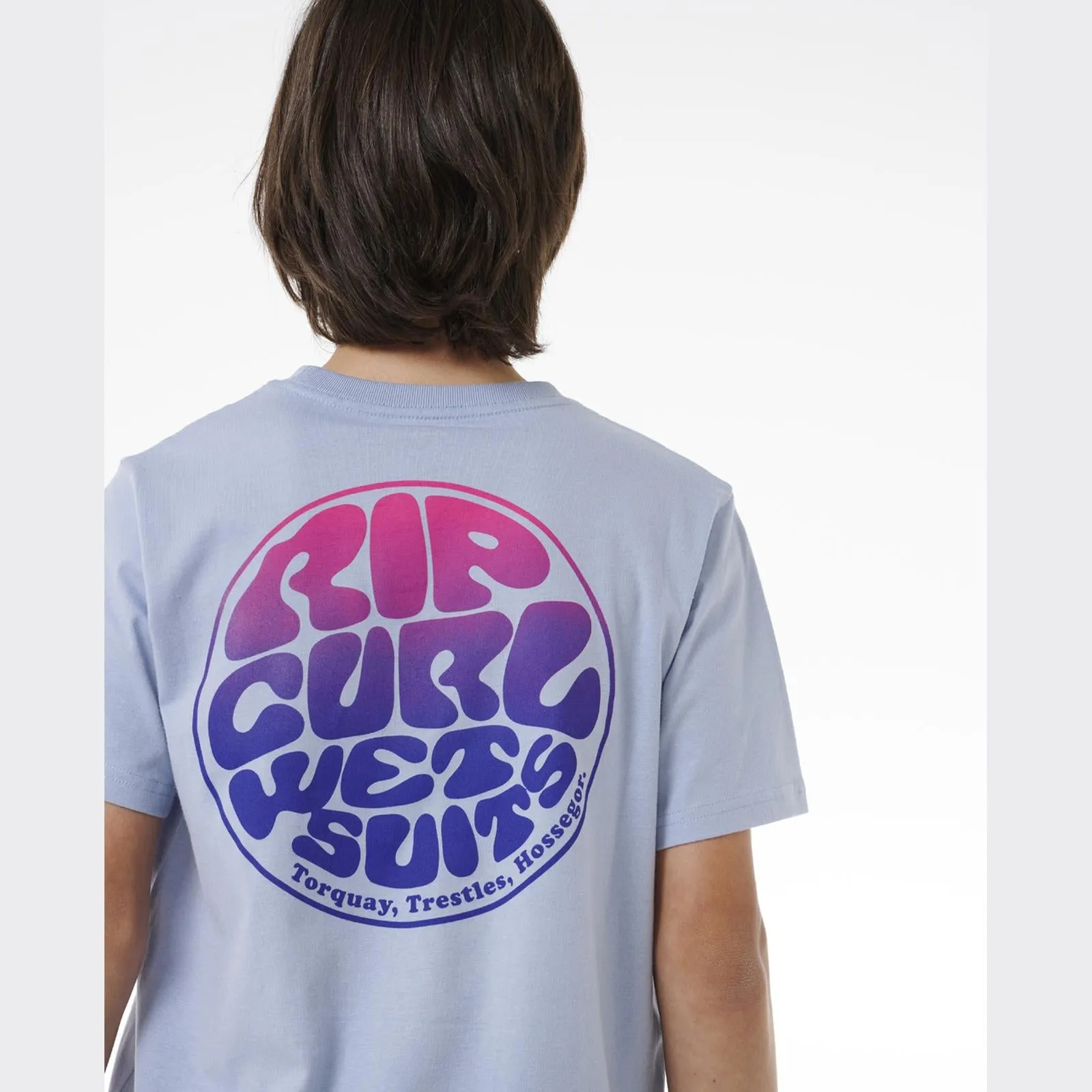 Rip Curl Kids Wetsuit Icon Short Sleeve T-Shirt Essential Fit Ribbed Collar Trim