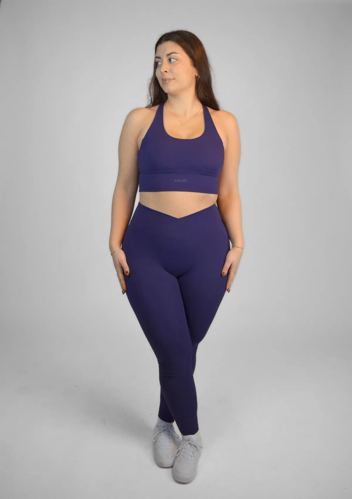 For Men Airport Travel V-Leggings - Dark Violet