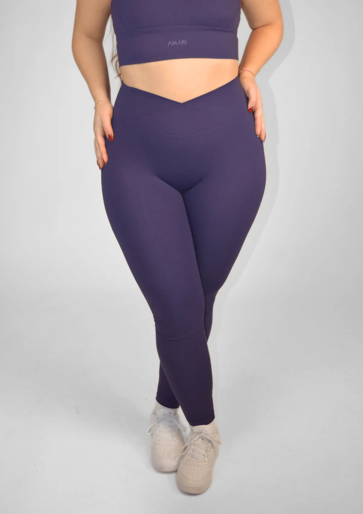 Perfect Movement Quick-drying Fabric V-Leggings - Dark Violet