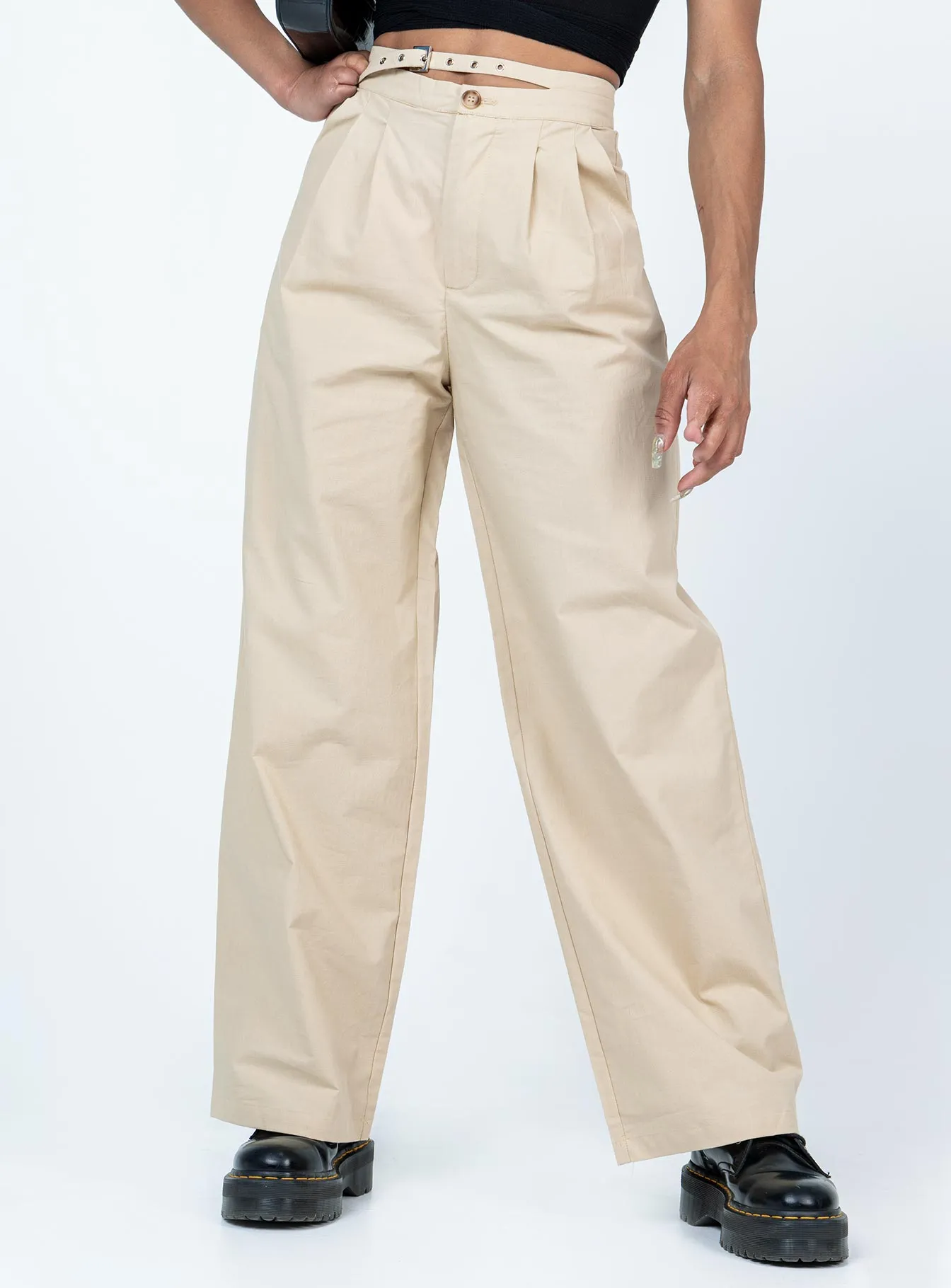 Kira-Jane Pants Cream NonIrritatingSeams Non Slip Waist Grip