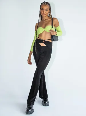 Loriella Flare Pants Black Comfortable Design NonChafingEdges