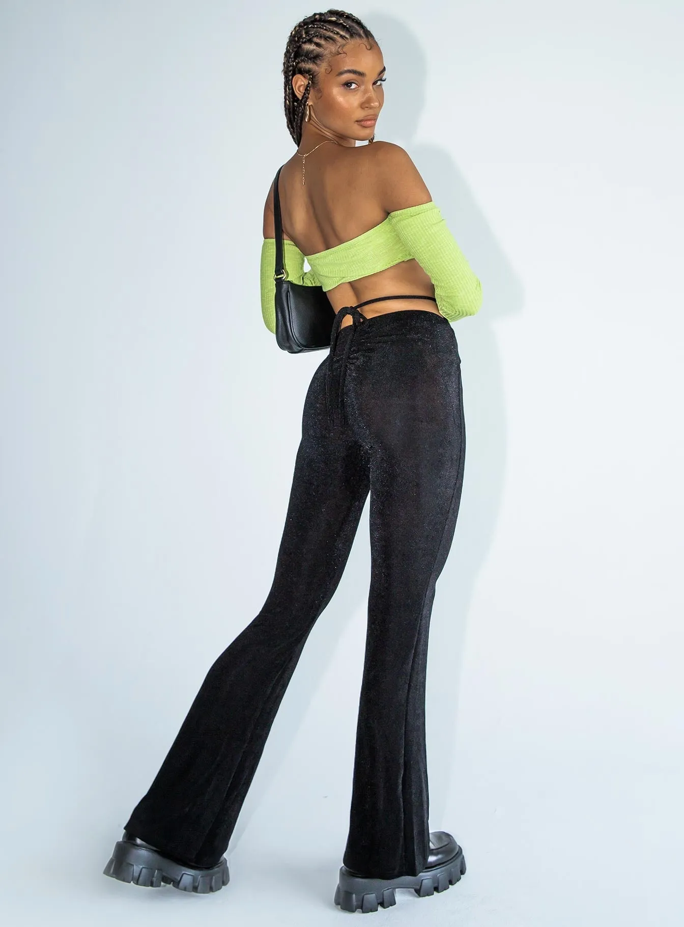 Fashionable Look Loriella Flare Pants Black