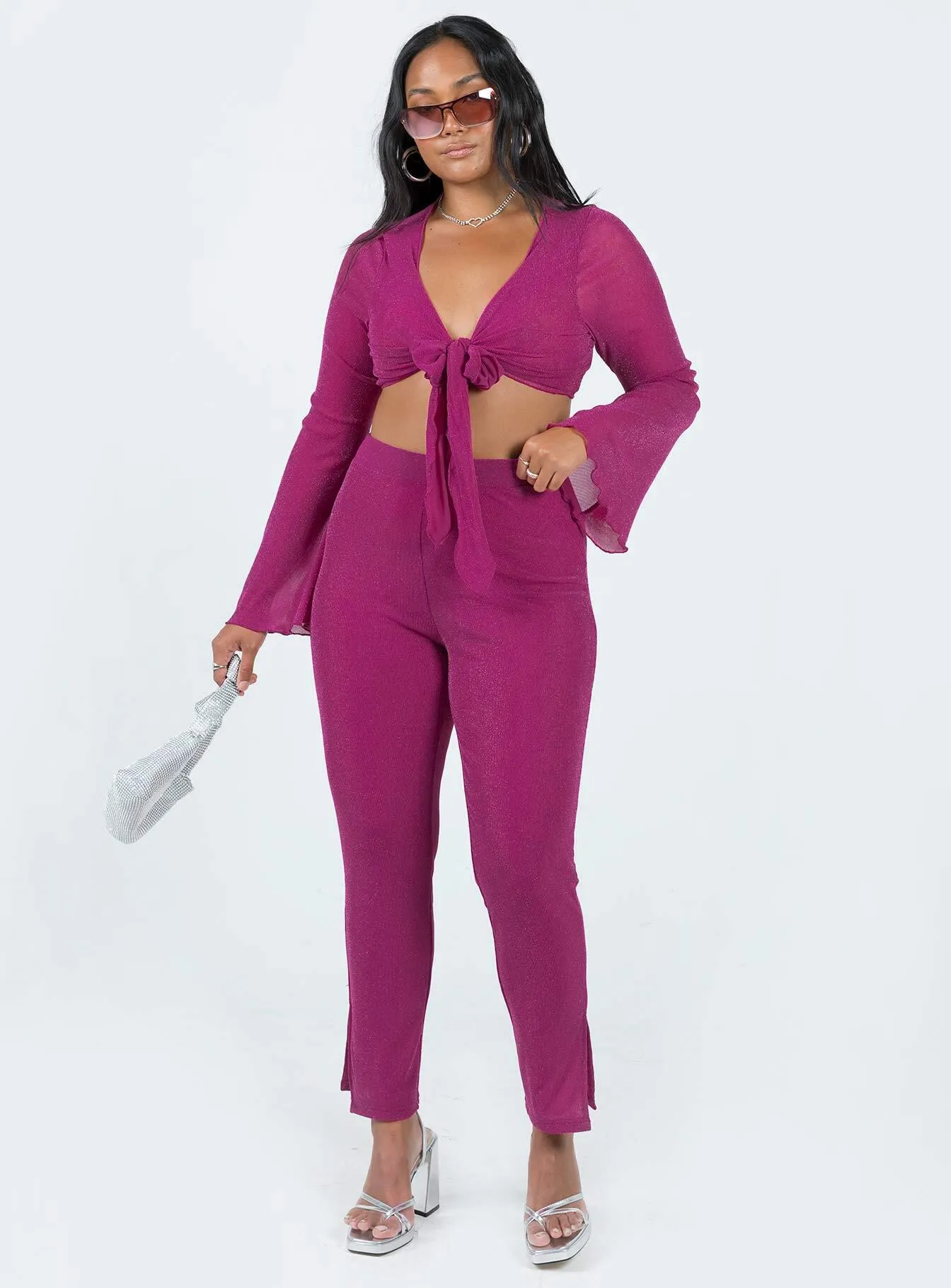 Thelma Pants Pink pilling resistant Side Pockets