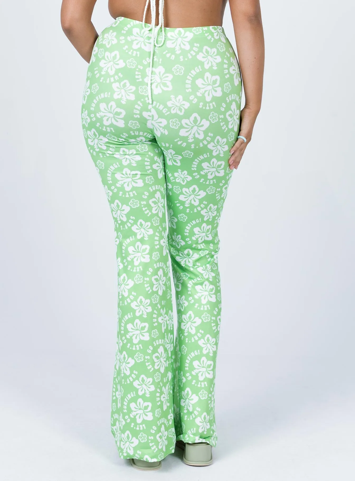 Flexible Performance Casual Design Keilee Pants Green