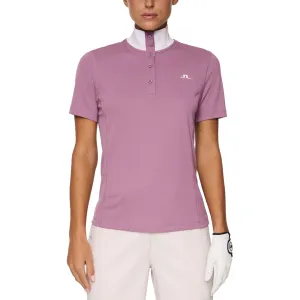 J.Lindeberg Women's Piper Golf Polo Shirt - Very Grape Outdoor Fashion Day Off