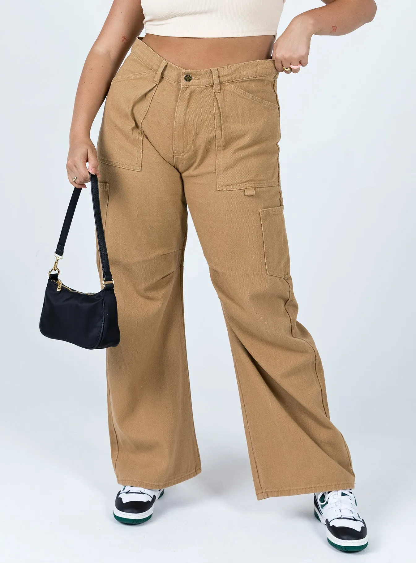 Miami Vice Pants Stone Comfortable Fabric