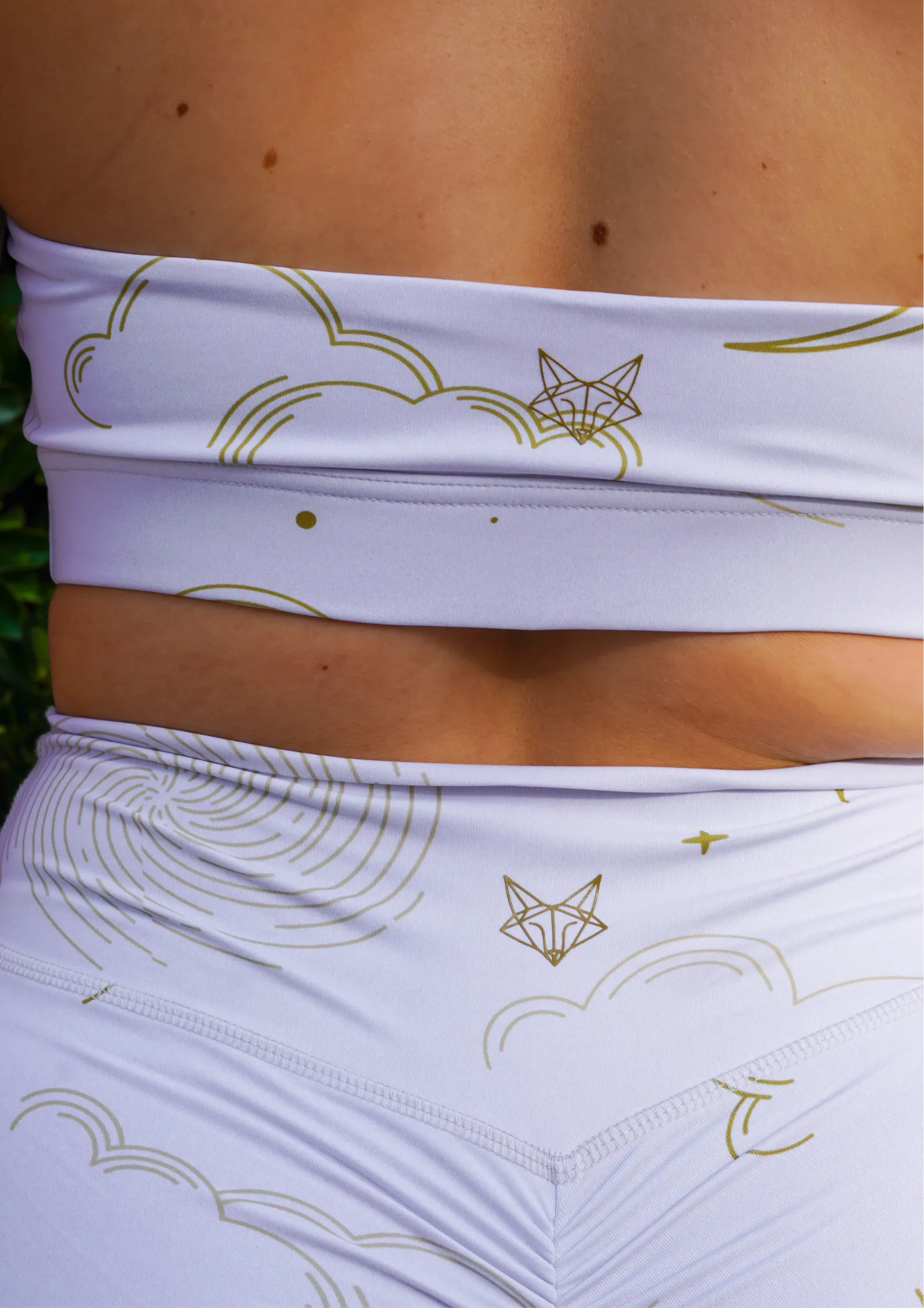 Breathable Cotton Celestial Light Halter Sports Bra