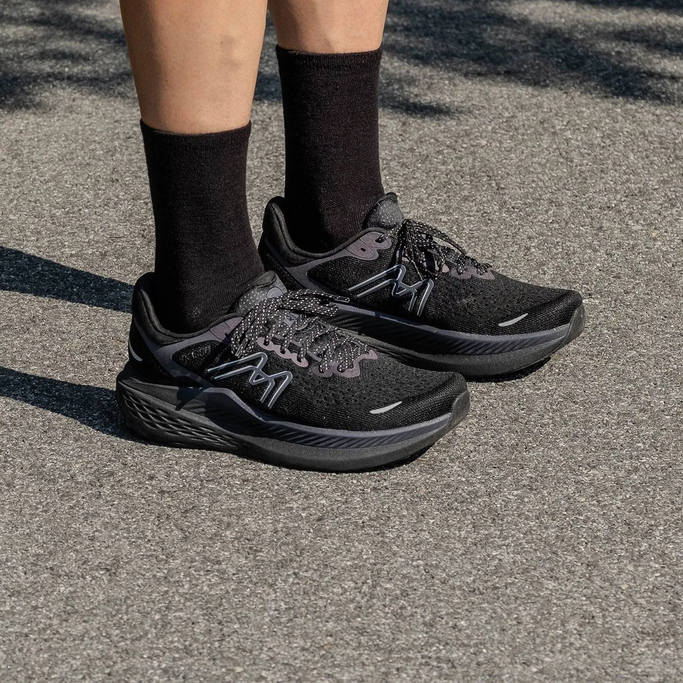 heel cup Forest Path WOMEN'S MESTARI RUN 1.5 - BLACK / BLACK