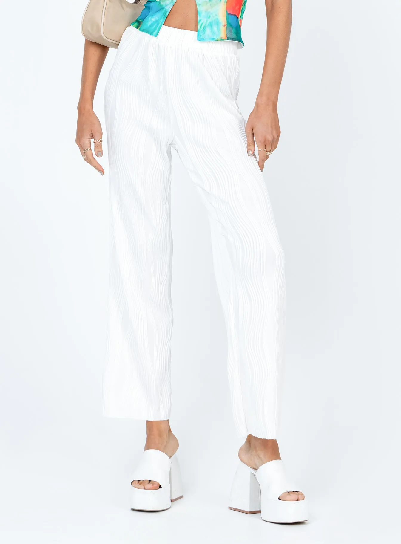 Ripped design QuickReleaseClosures Bettina Pants Cream
