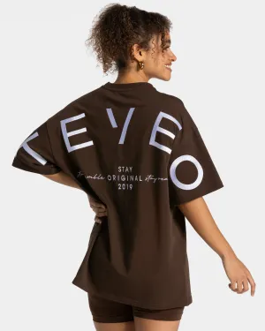 Signature Oversized T-Shirt "Dunkelbraun" Simple Chic Comfortable Style