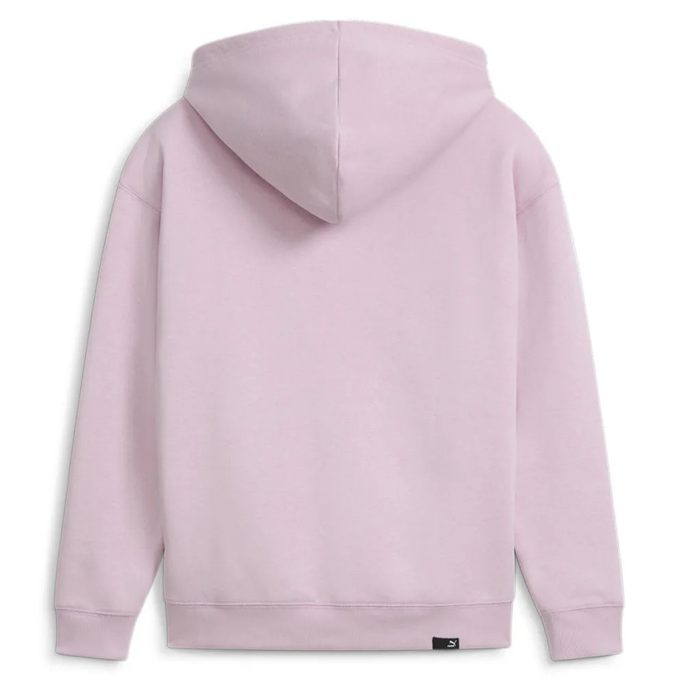Urban Style Suede Logo Full Zip Hoodie