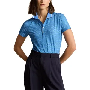 RLX Ralph Lauren Women's Printed Airflow Golf Polo Shirt - Mini Floral Deco Clear Glow Hike Fit