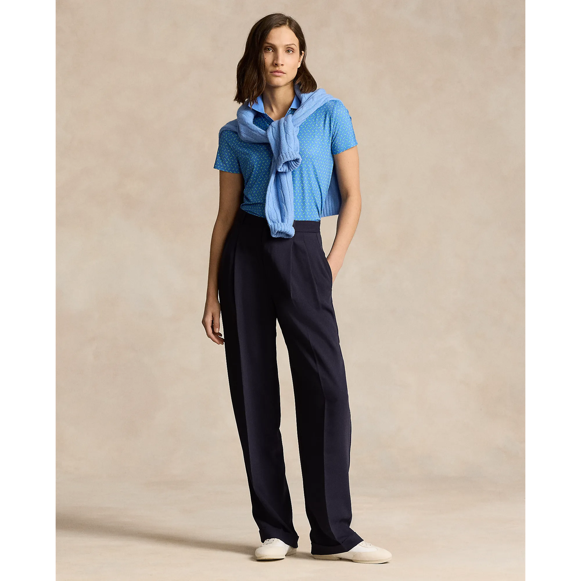 Mind Glow RLX Ralph Lauren Women's Printed Airflow Golf Polo Shirt - Mini Floral Deco