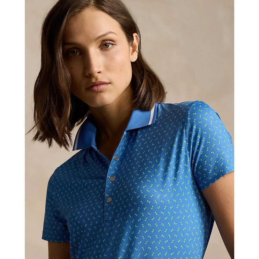 RLX Ralph Lauren Women's Printed Airflow Golf Polo Shirt - Mini Floral Deco Practical Leggings Harbor Style