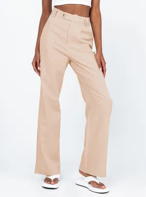 Lelo Linen Pants Beige Casual Vibes