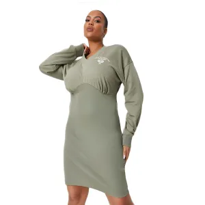 Women's Graphic Bodycon Sweater Dress,Olive Lightweight Layer