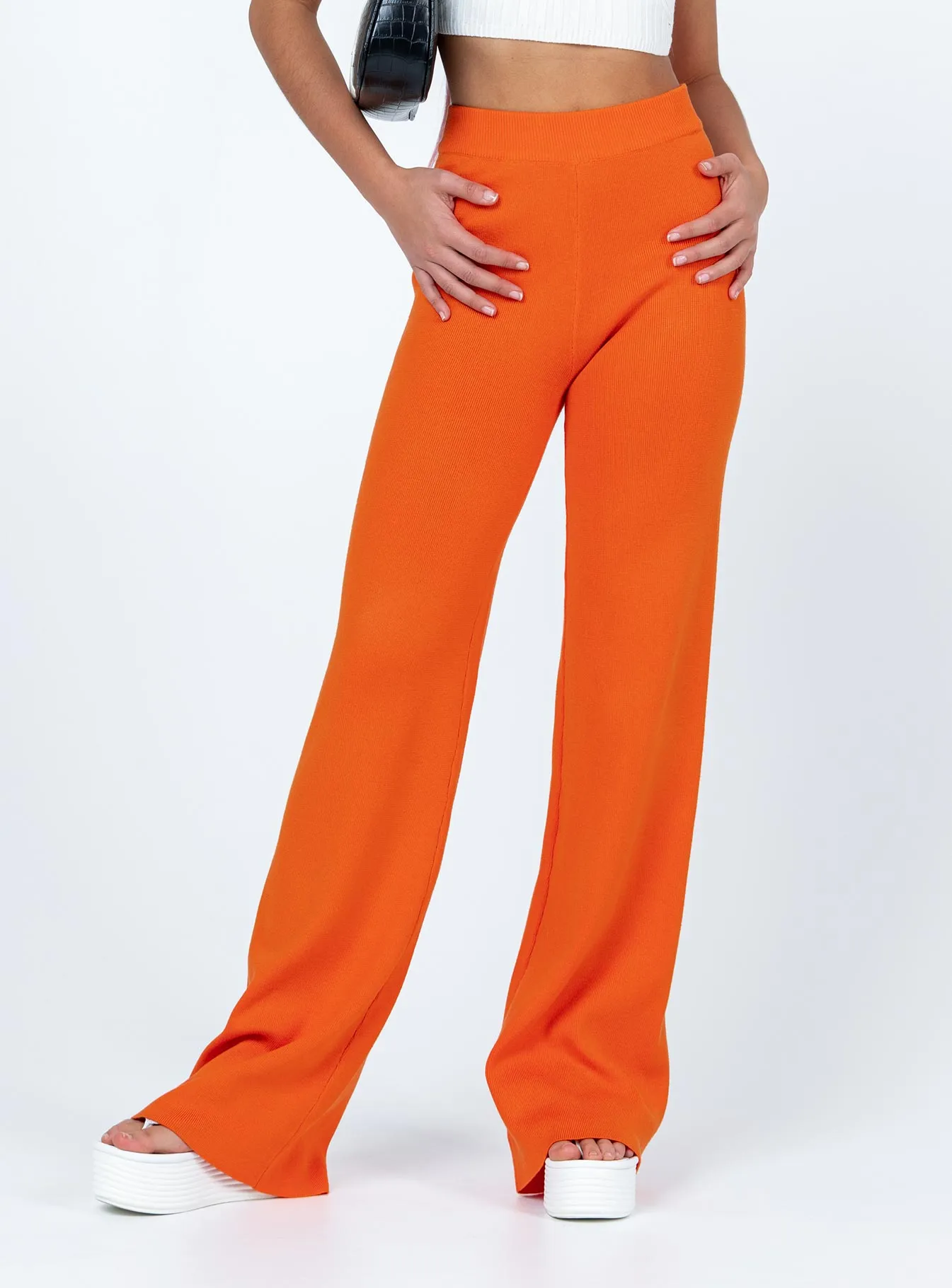 Byrone Knit Pants Orange SmoothZipper