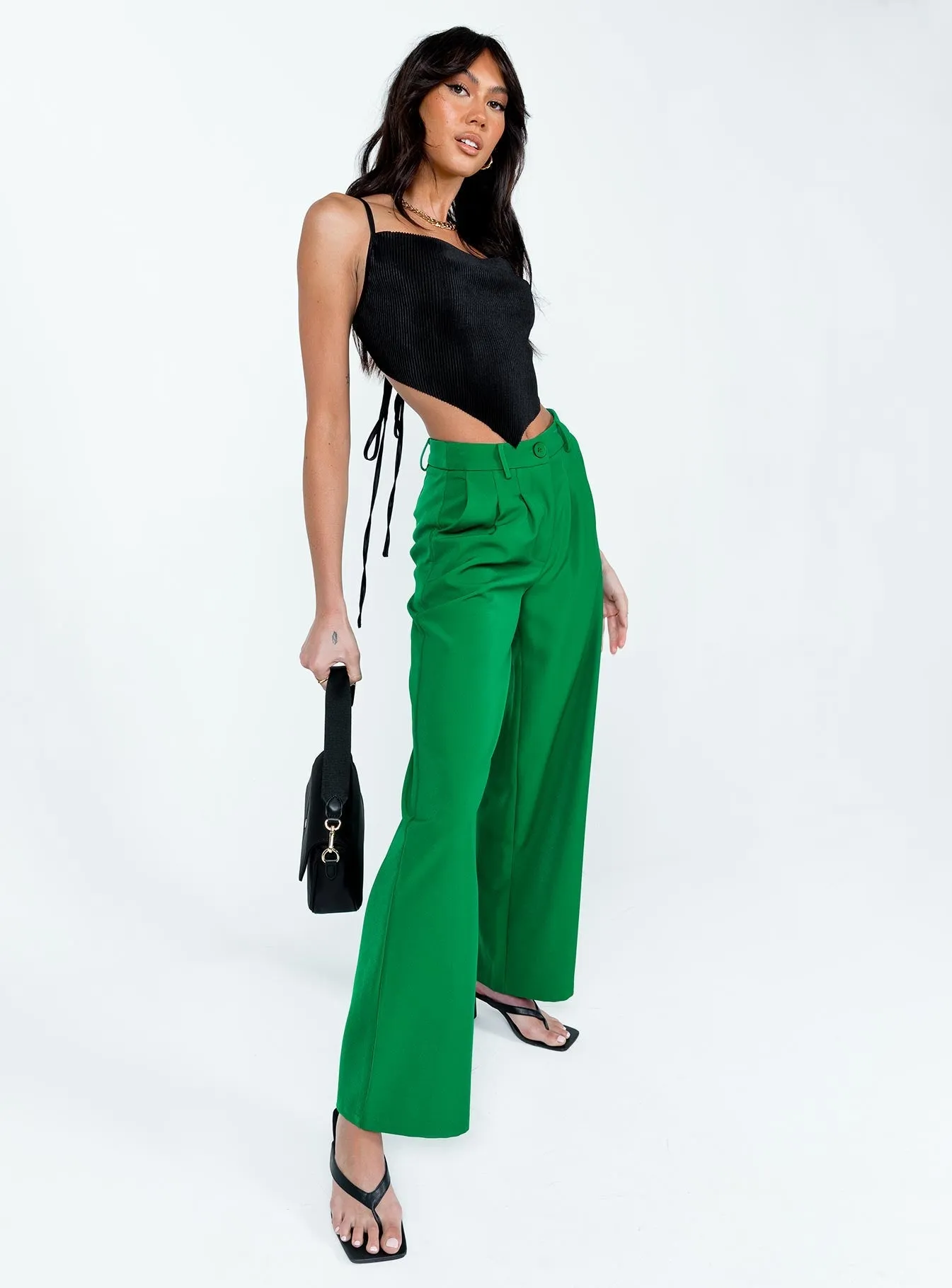 TailoredSilhouette Breathable Mesh Panels Archer Pants Apple Green