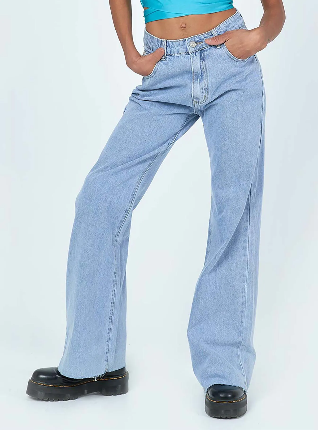 FunctionalZipper Tapered ankle Hallstatt Wide Leg Denim Jeans
