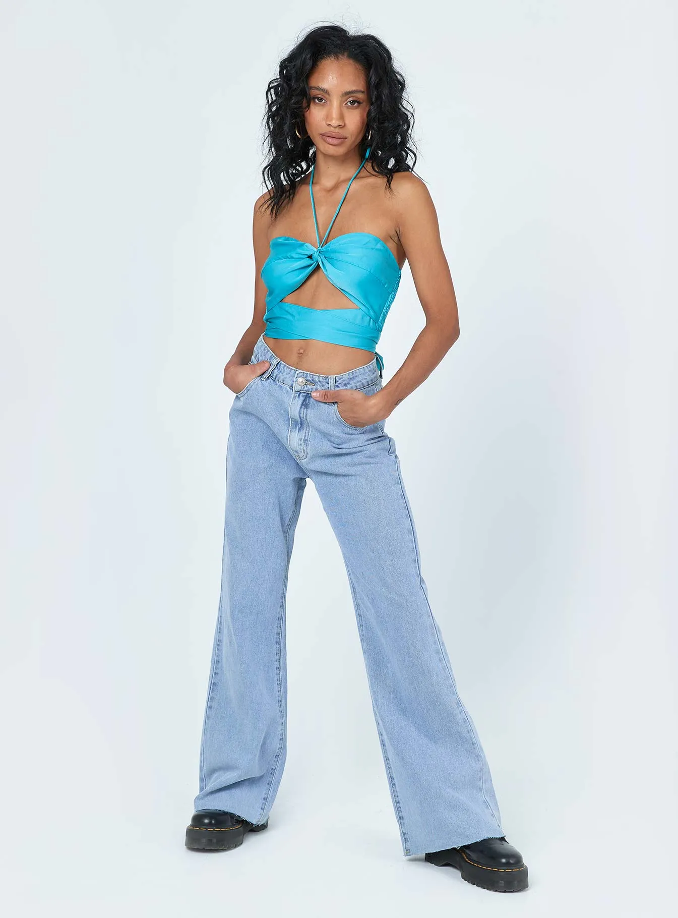 Vintage Wash City Ready Hallstatt Wide Leg Denim Jeans