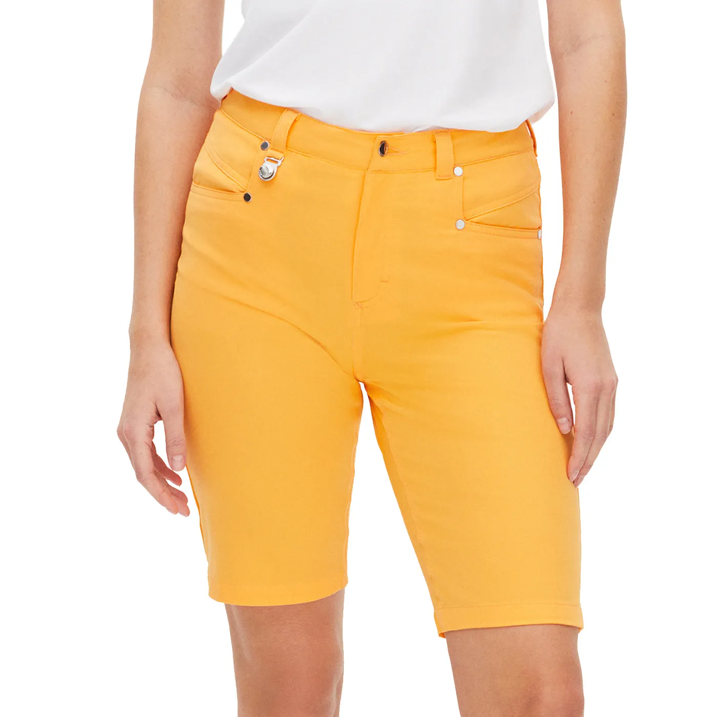 Rohnisch Women's Chie Bermuda Golf Shorts - Blazing Orange NonIrritating Seams