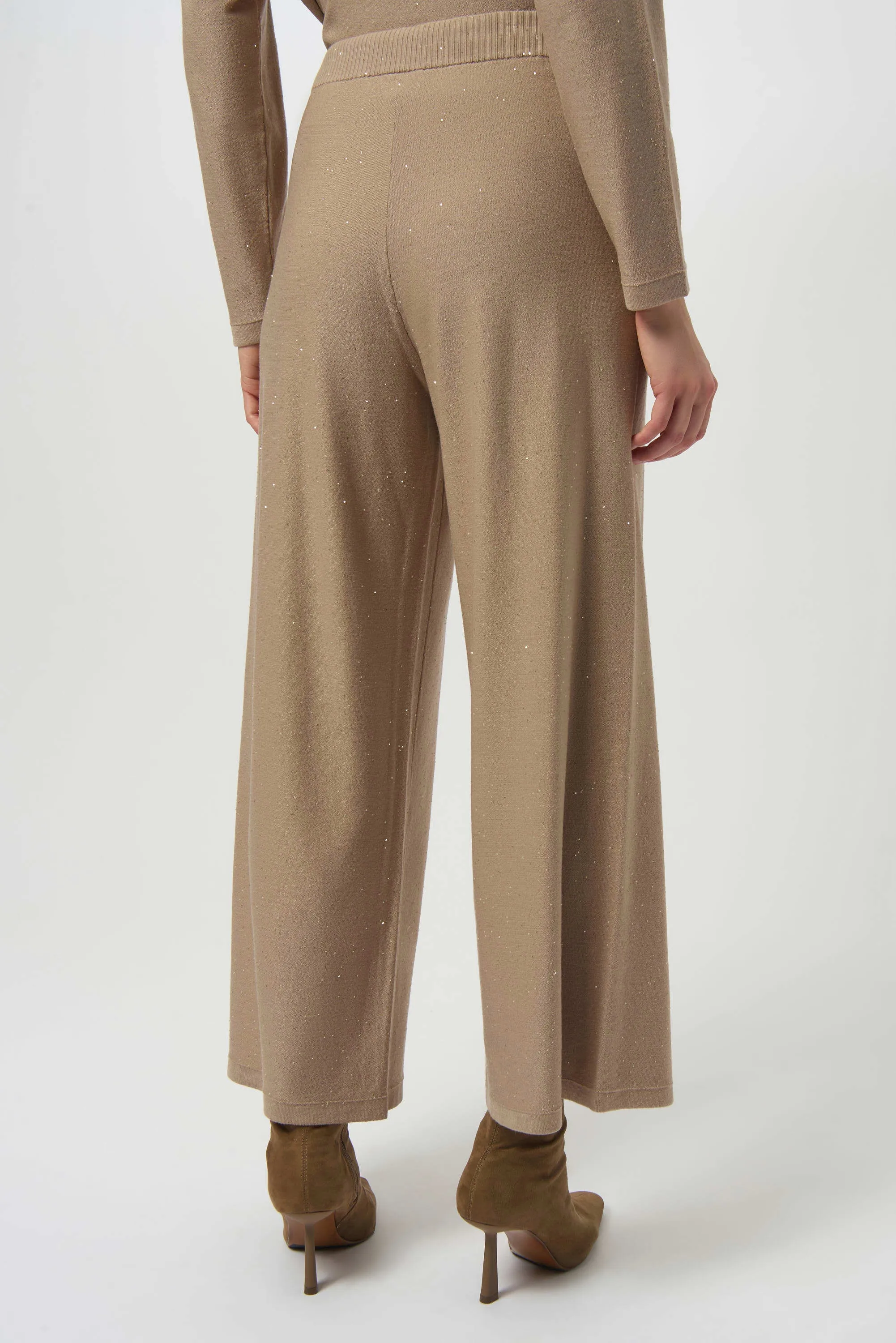 Art Mood Gym Safe JOSEPH RIBKOFF SEQUINED CULOTTE PANTS - CHAMPAGNE