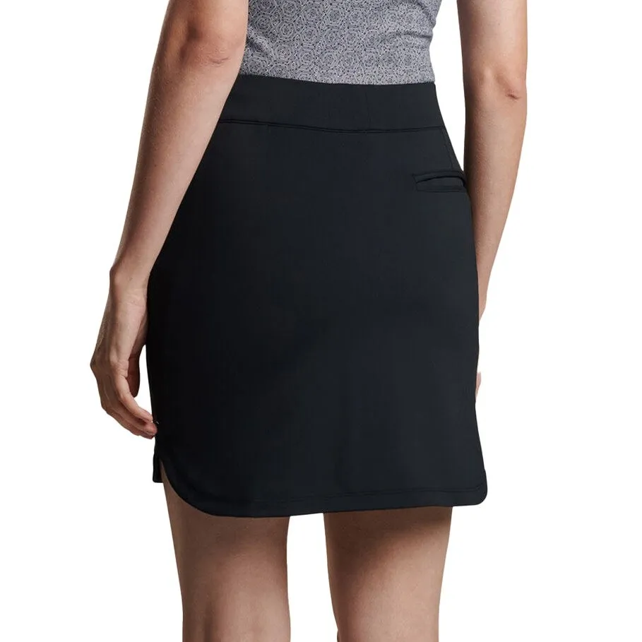 Peter Millar Women's Alice Petal Hem Golf Skort - Black High Waist light feel
