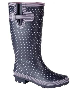Sharp Look Stormwells Womens Polka Dot Printed Wellingtons