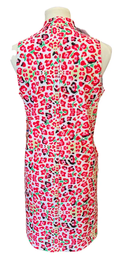 New Spitfire Petite Sleeveless Pink Leopard Print Dress Petite. MSP$175 Summer Air Urban Style