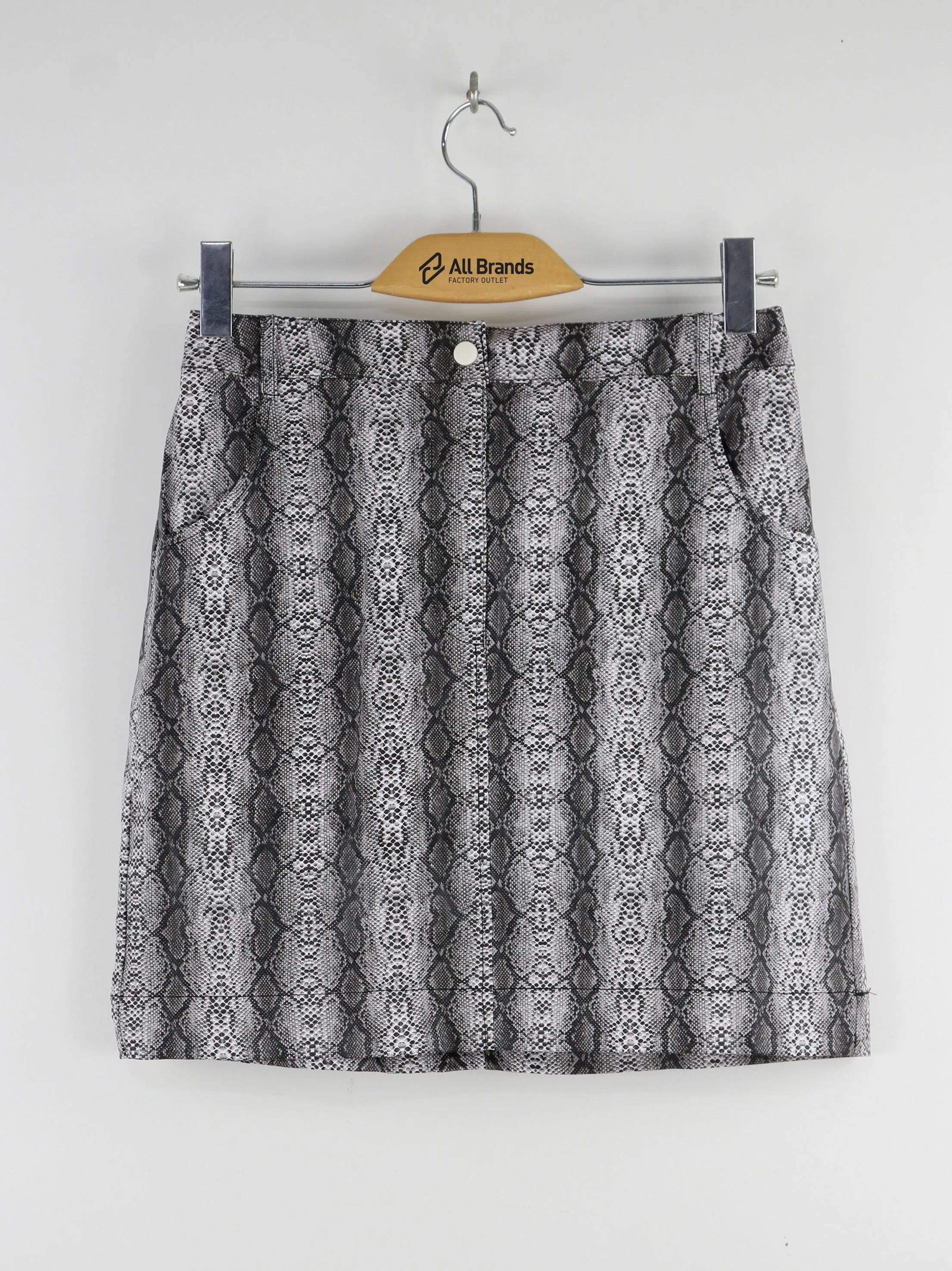 Daily Fashion Women's Tiger Print Skirt,Black/White