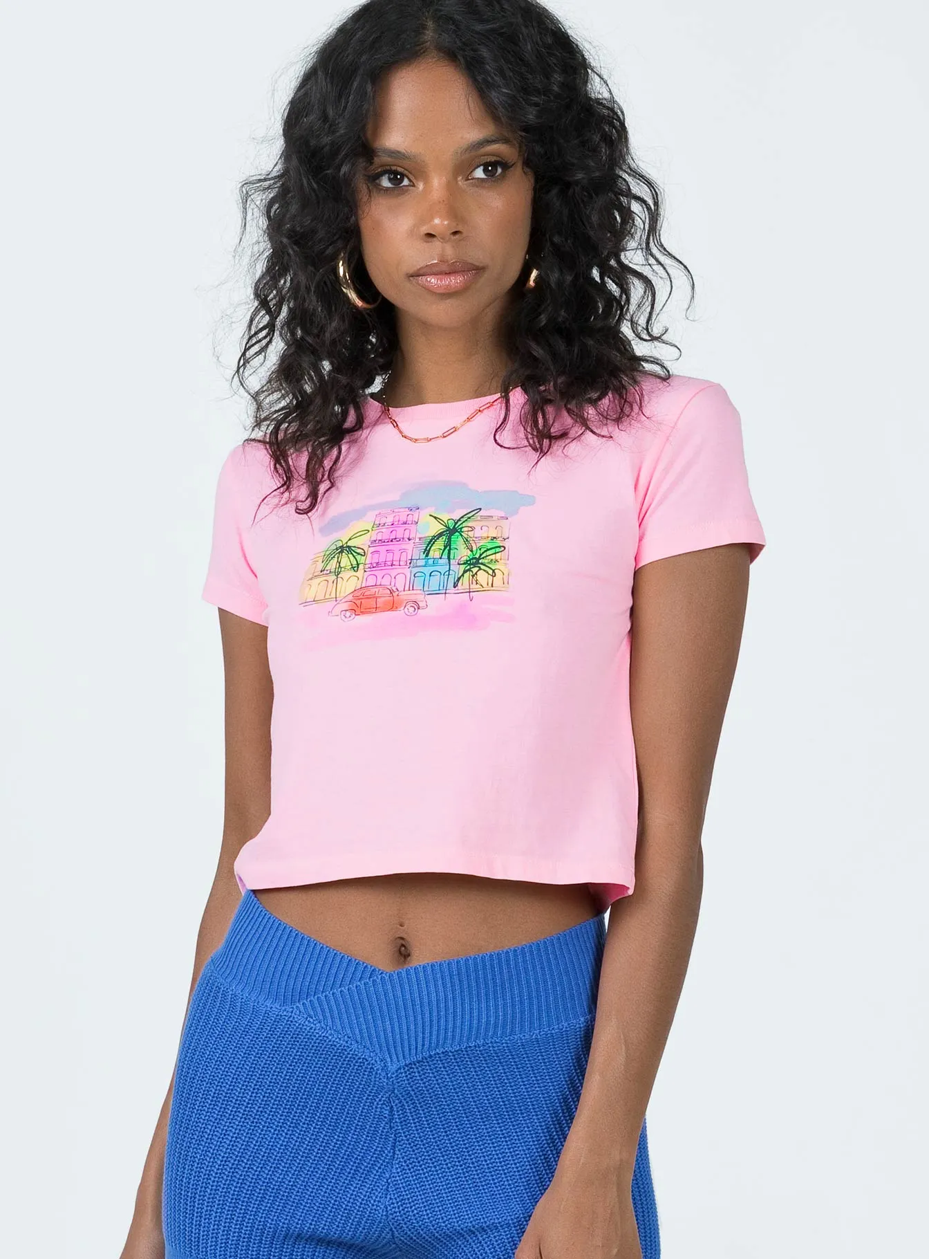Big City Tee Pink Retro