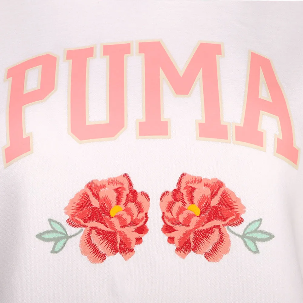 Faux Embroidery Floral Pullover Hoodie Lightweight Layer
