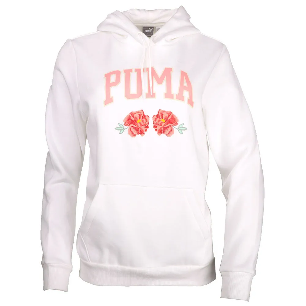 Faux Embroidery Floral Pullover Hoodie product scarf warmth