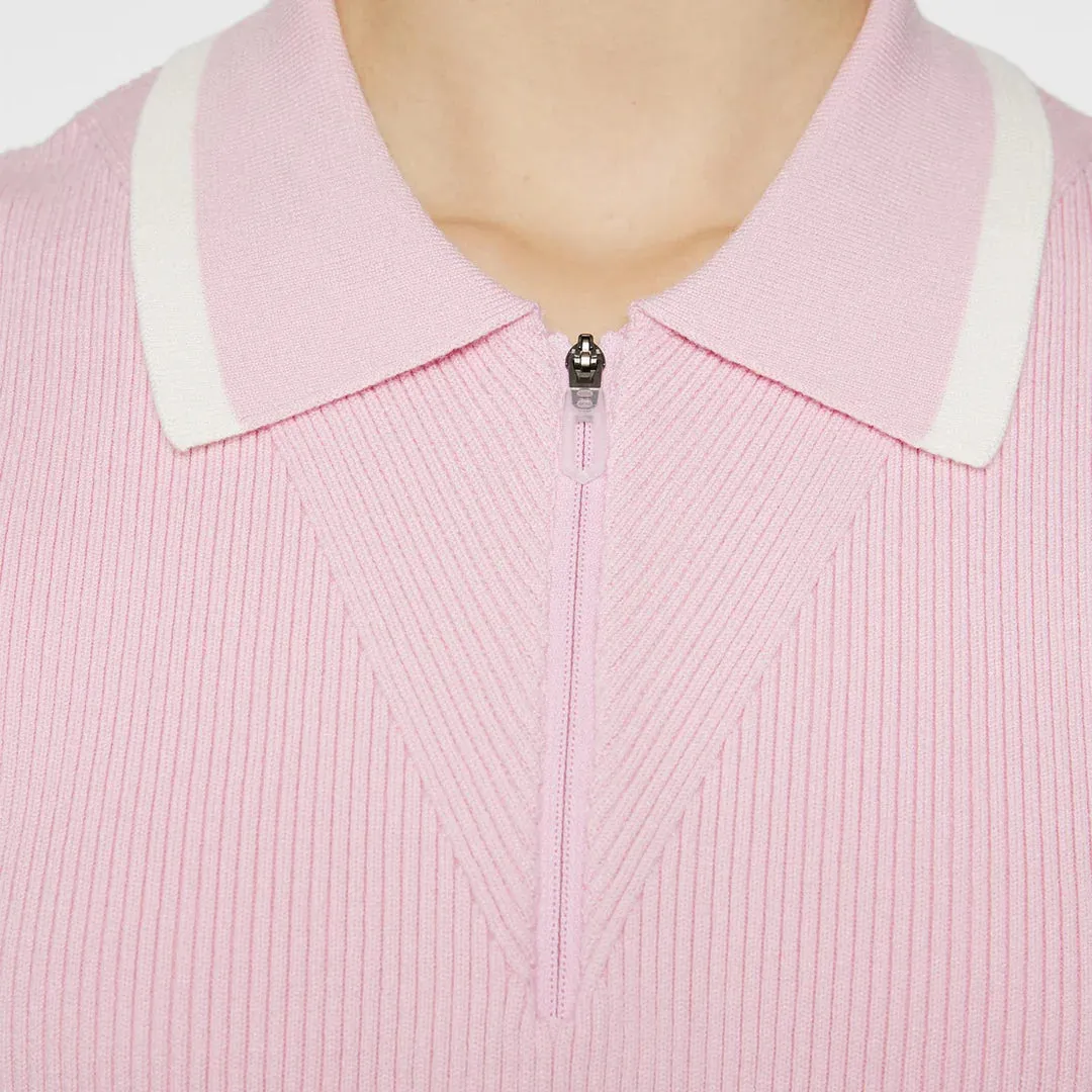 Stylish Look J.Lindeberg Women's Ramona Sleeveless Knitted Golf Polo Shirt - Nosegrey