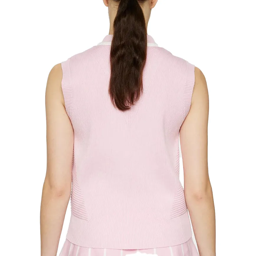 J.Lindeberg Women's Ramona Sleeveless Knitted Golf Polo Shirt - Nosegrey Layered Shirt