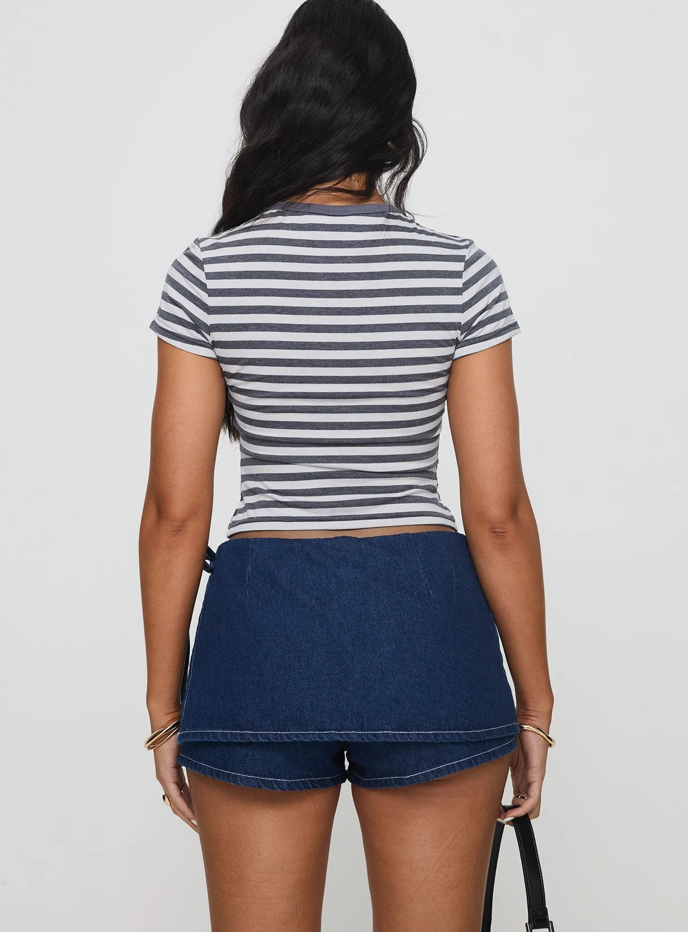 Floyra Top Blue / White Stripe Affordable Fashion