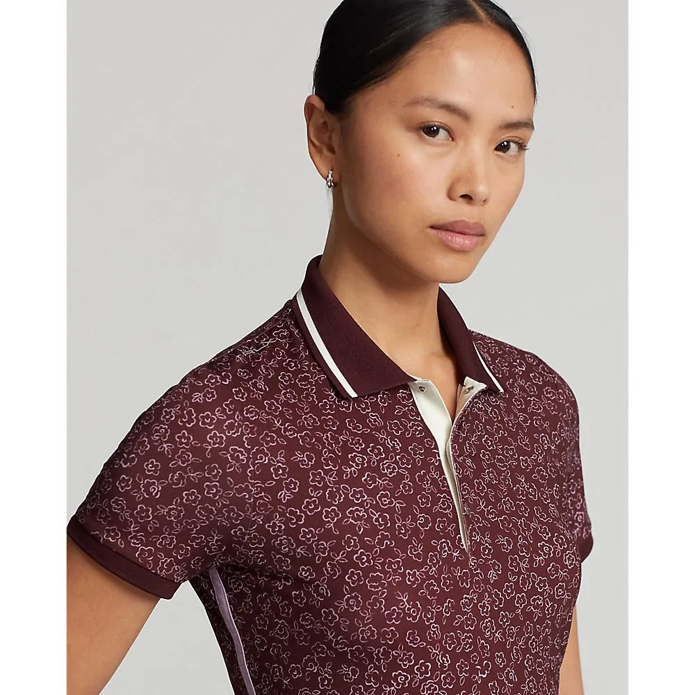 ThermalRegulating Fabric RLX Ralph Lauren Women's Printed Airflow Golf Polo Shirt - University Floral