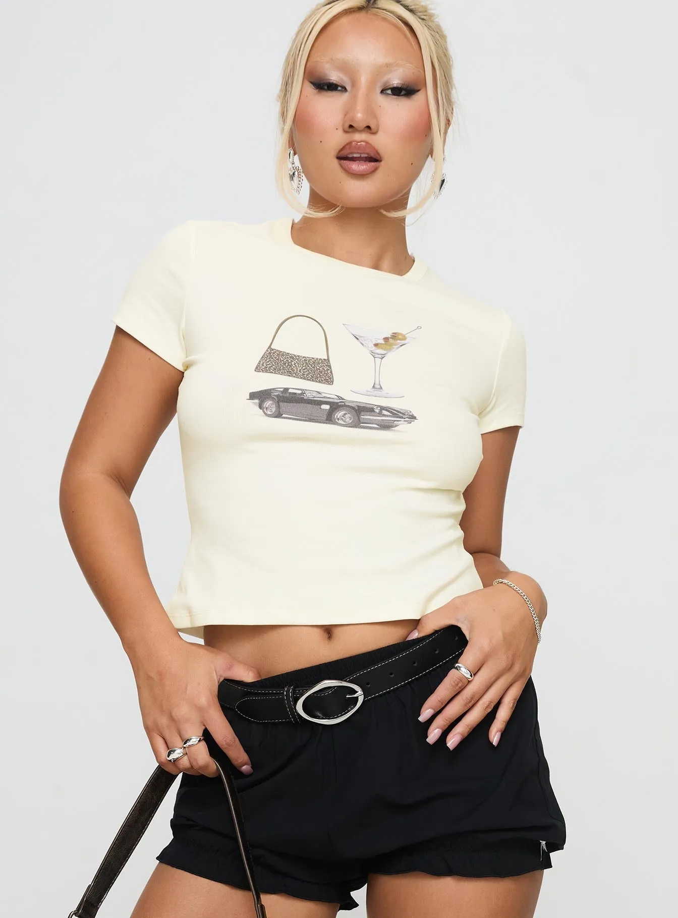 Marseille Manners Graphic Top Cream Cozy Fit Everyday Chic