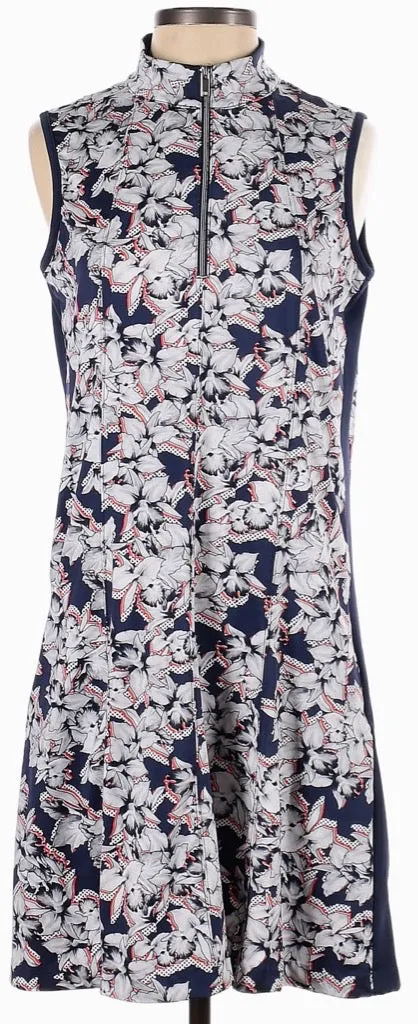 Tail Activewear Sandra Navy Floral Golf Dress Size S MSP$100 Relaxed Waist Easy and Effortless