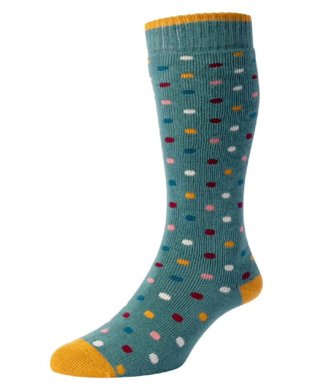 HJ Hall Womens Spot Welly Socks Mountain Path