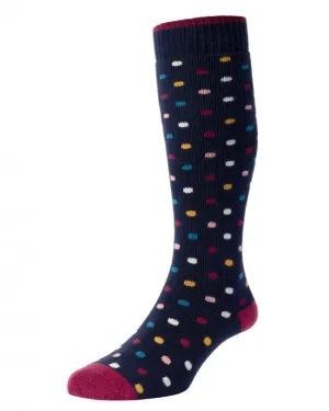 HJ Hall Womens Spot Welly Socks High Utility Thermal Lining