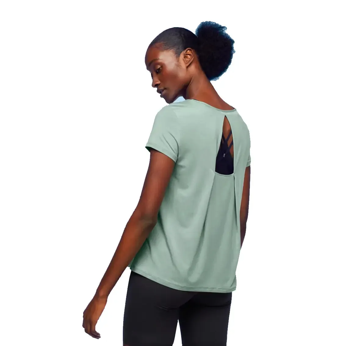 Womens On Running Active T Breathe - Moss Airflow Ventilation System